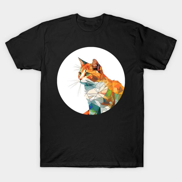 Funny Cats - Colorful cute cat in pop art style T-Shirt by Danielle Shipp